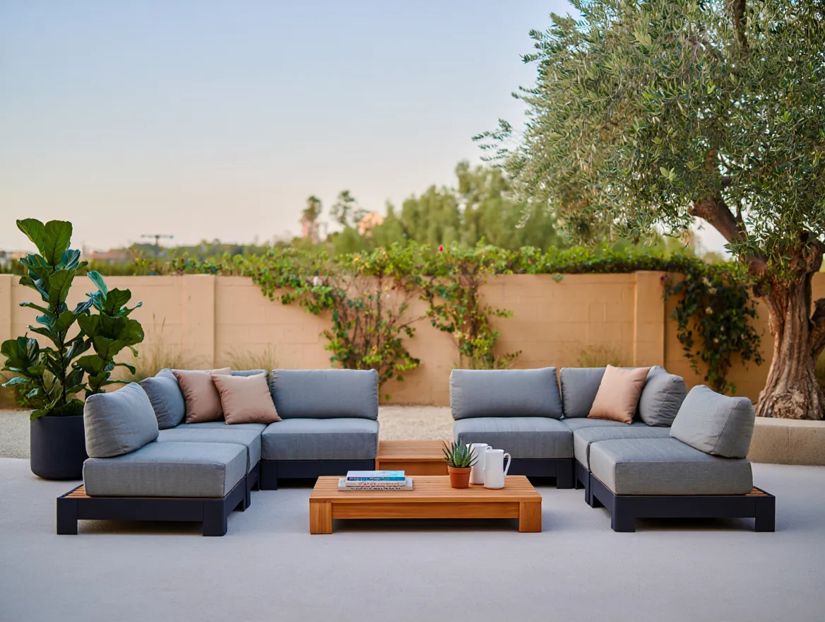 Modular patio setup