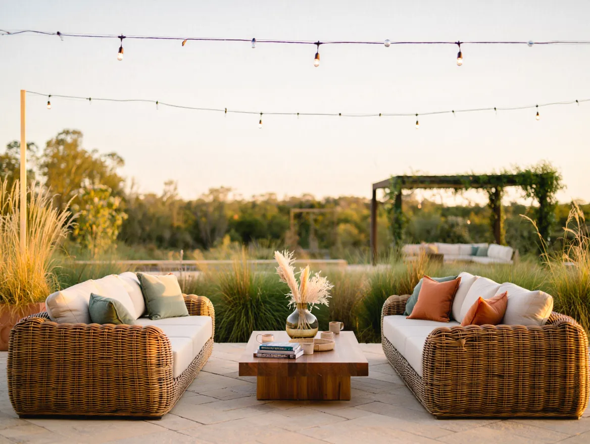 Outdoor lounge area